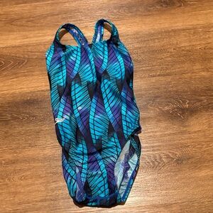 Speedo Vibrant Blue and Black Swimsuit